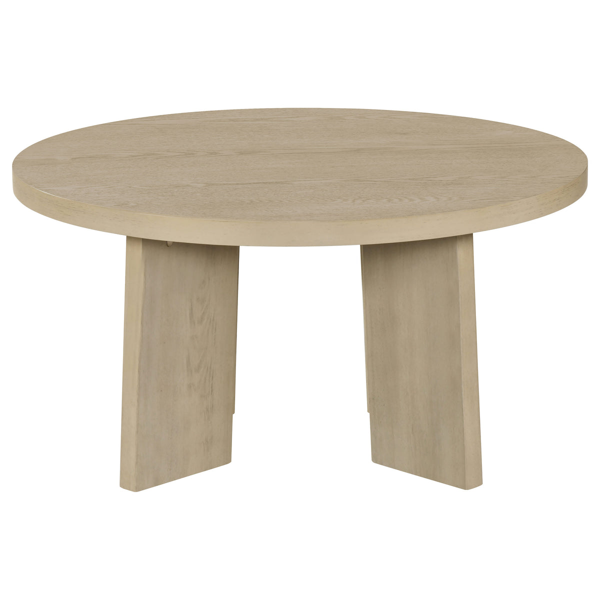 Strouse 3-Piece Round Coffee and End Table Set - Natural Oak