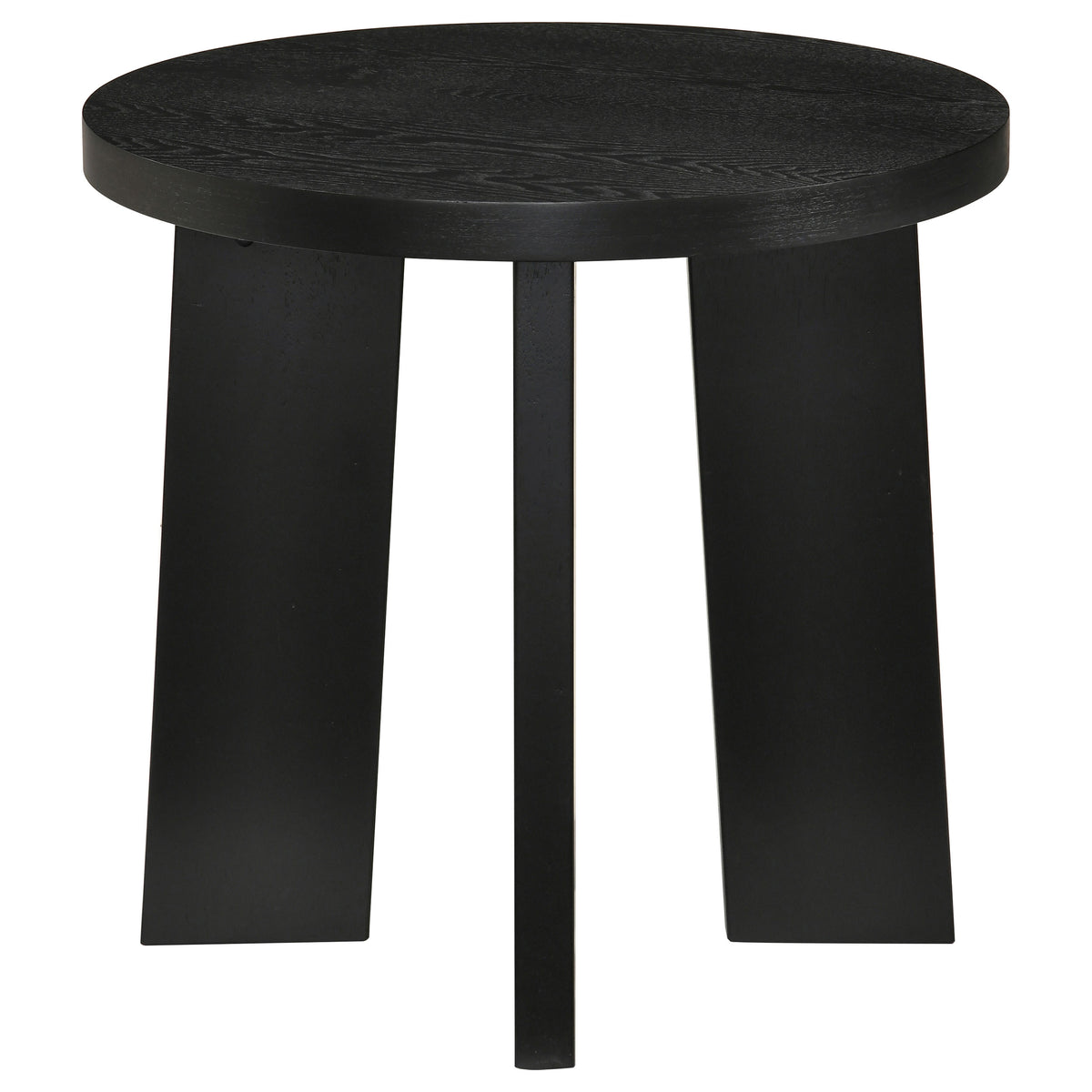 Strouse Contemporary Round End Table - Black