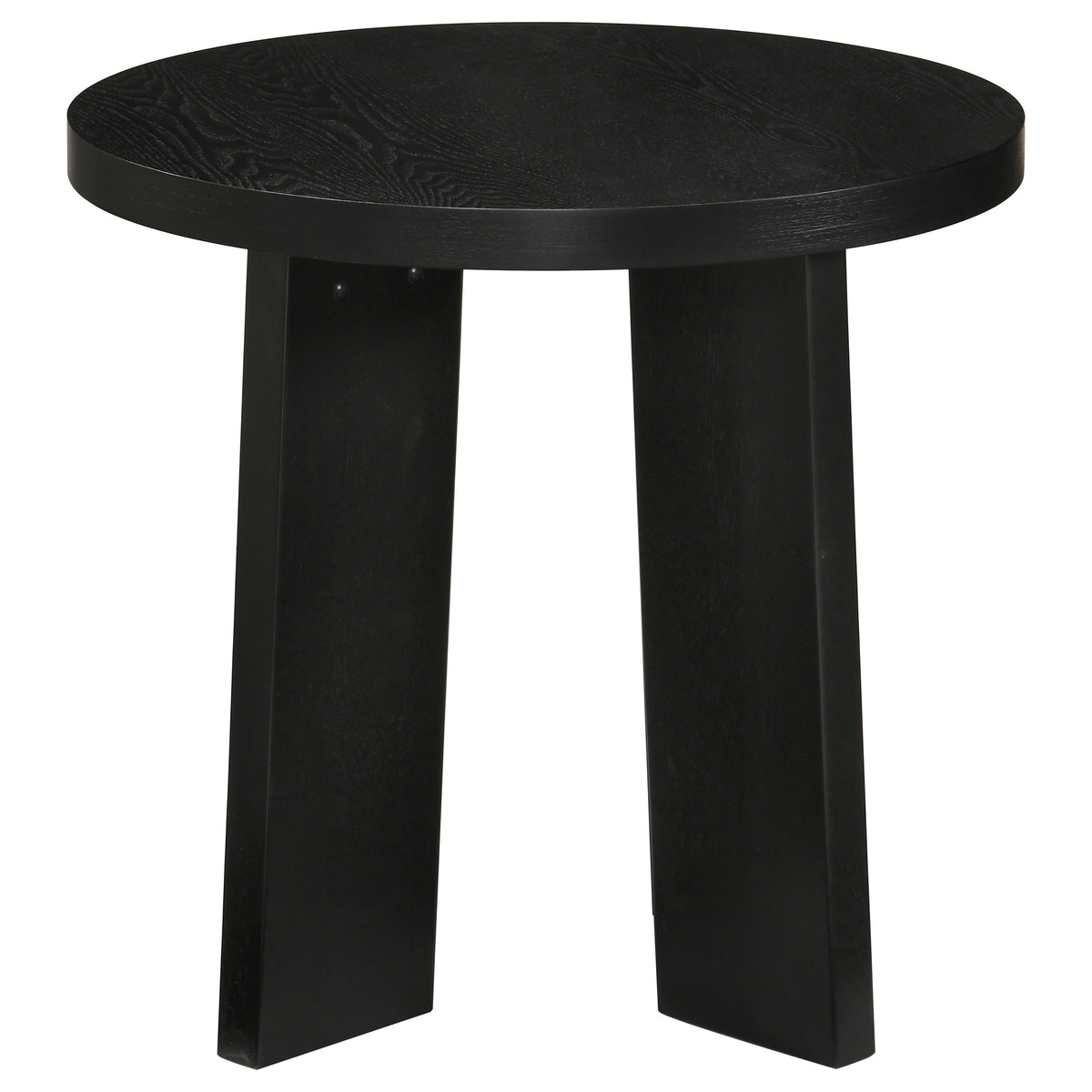 Strouse Contemporary Round End Table - Black