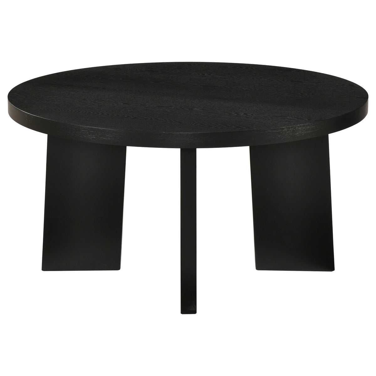Strouse 2-Piece Round Coffee and End Table Set - Black