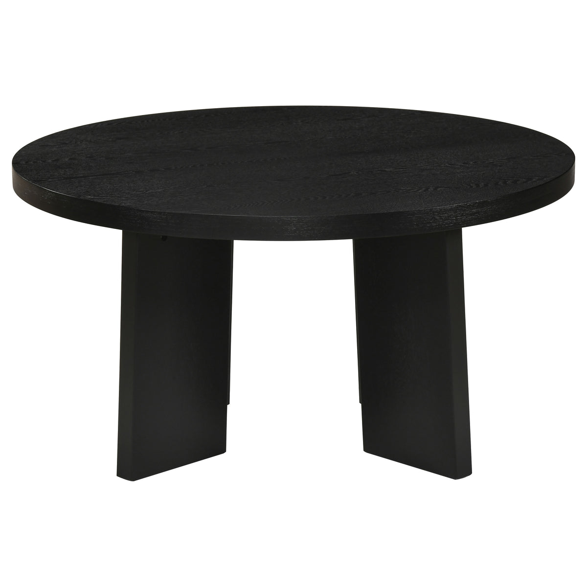 Strouse 2-Piece Round Coffee and End Table Set - Black