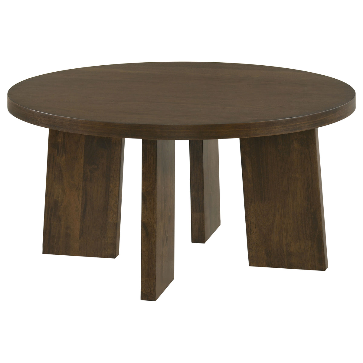 Strouse 3-Piece Round Coffee and End Table Set - Walnut