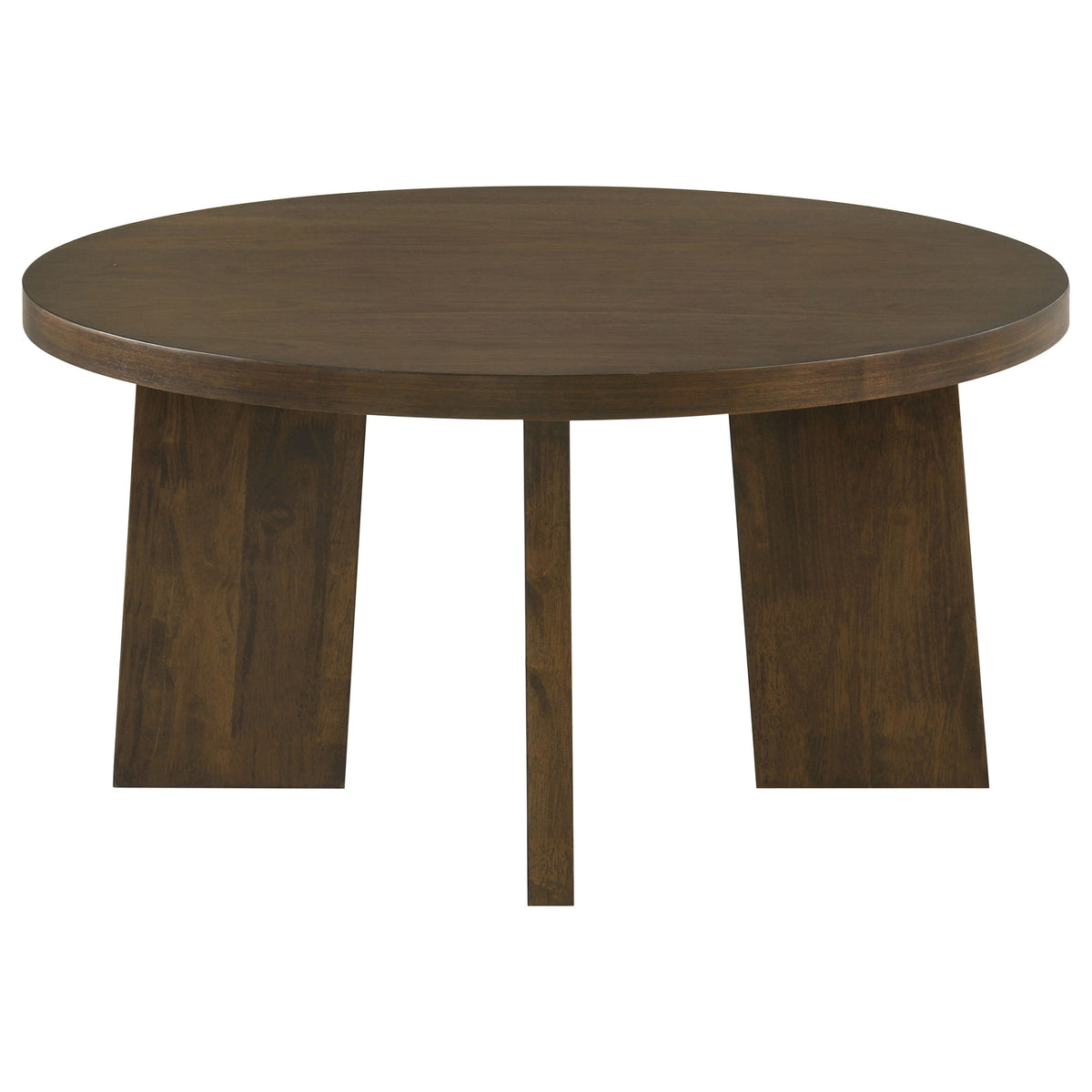 Strouse 3-Piece Round Coffee and End Table Set - Walnut