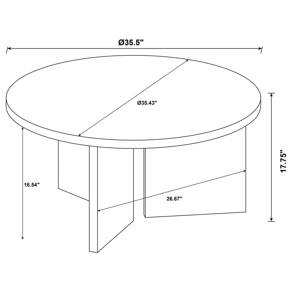 Aragon 2-Piece Round Coffee and End Table Set - Dark Rustic Mango