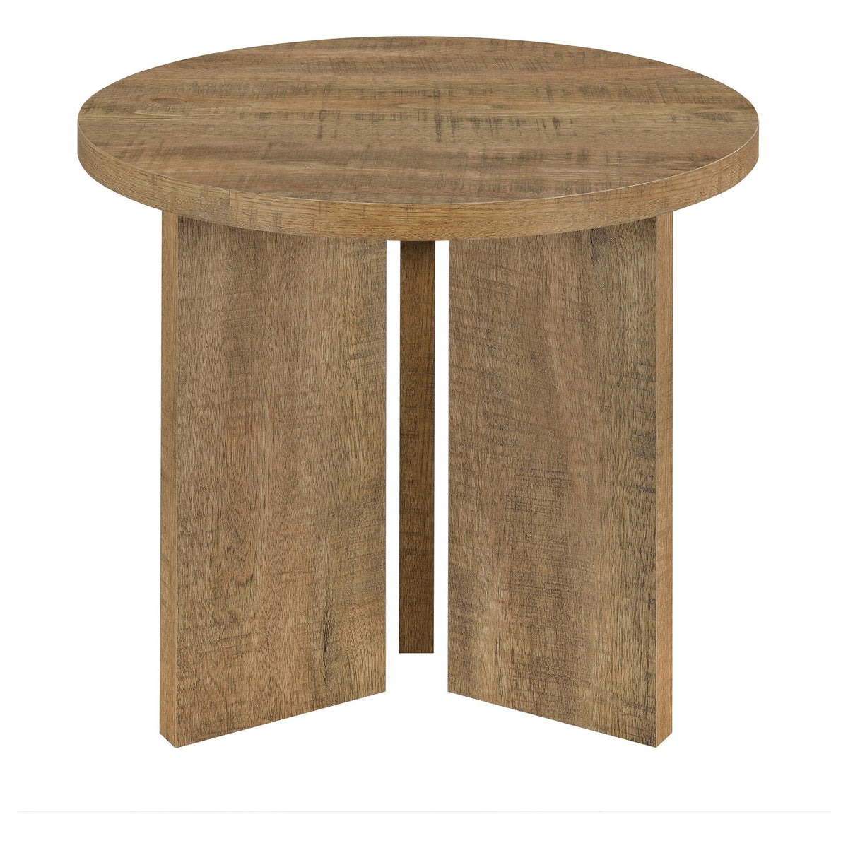 Aragon 2-Piece Round Coffee and End Table Set - Mango