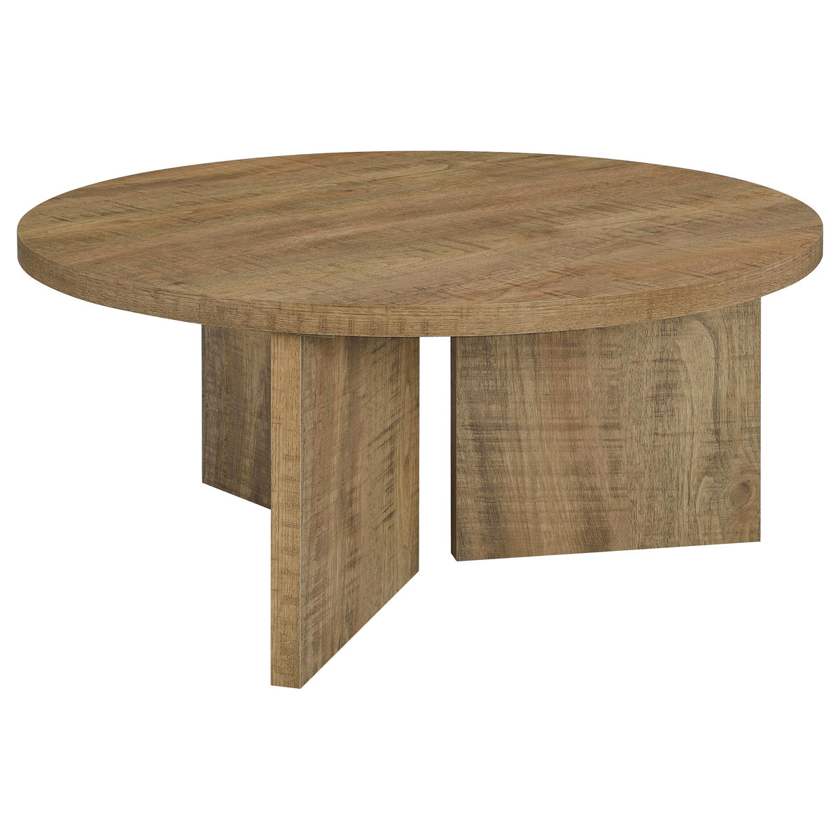 Aragon 2-Piece Round Coffee and End Table Set - Mango