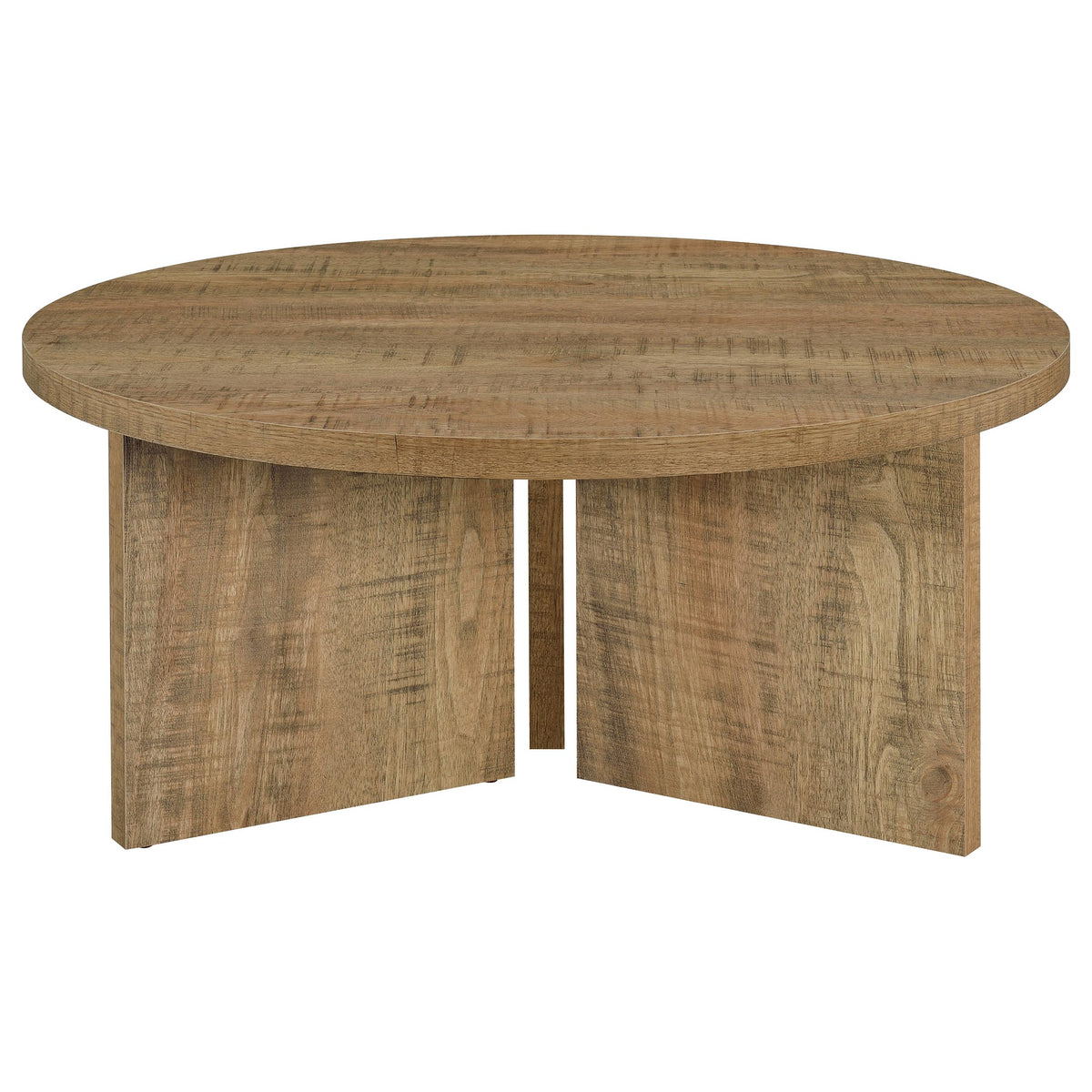 Aragon 2-Piece Round Coffee and End Table Set - Mango