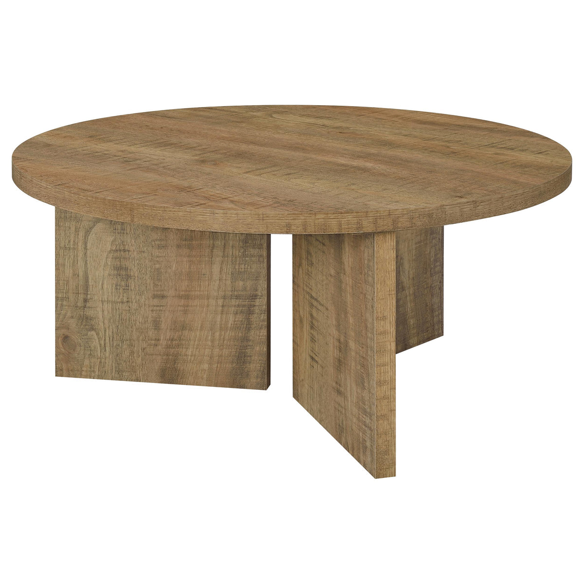 Aragon 2-Piece Round Coffee and End Table Set - Mango