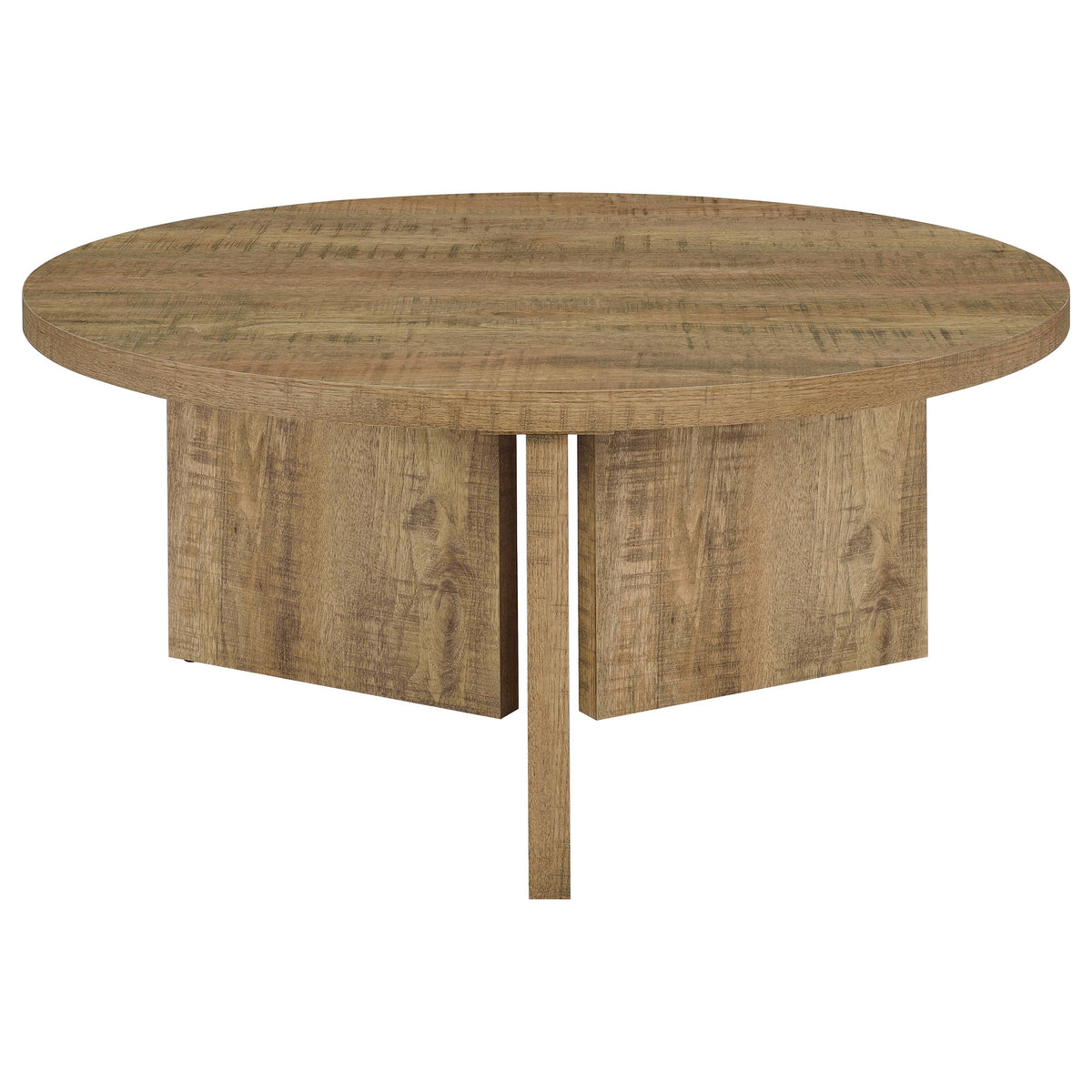 Aragon 2-Piece Round Coffee and End Table Set - Mango