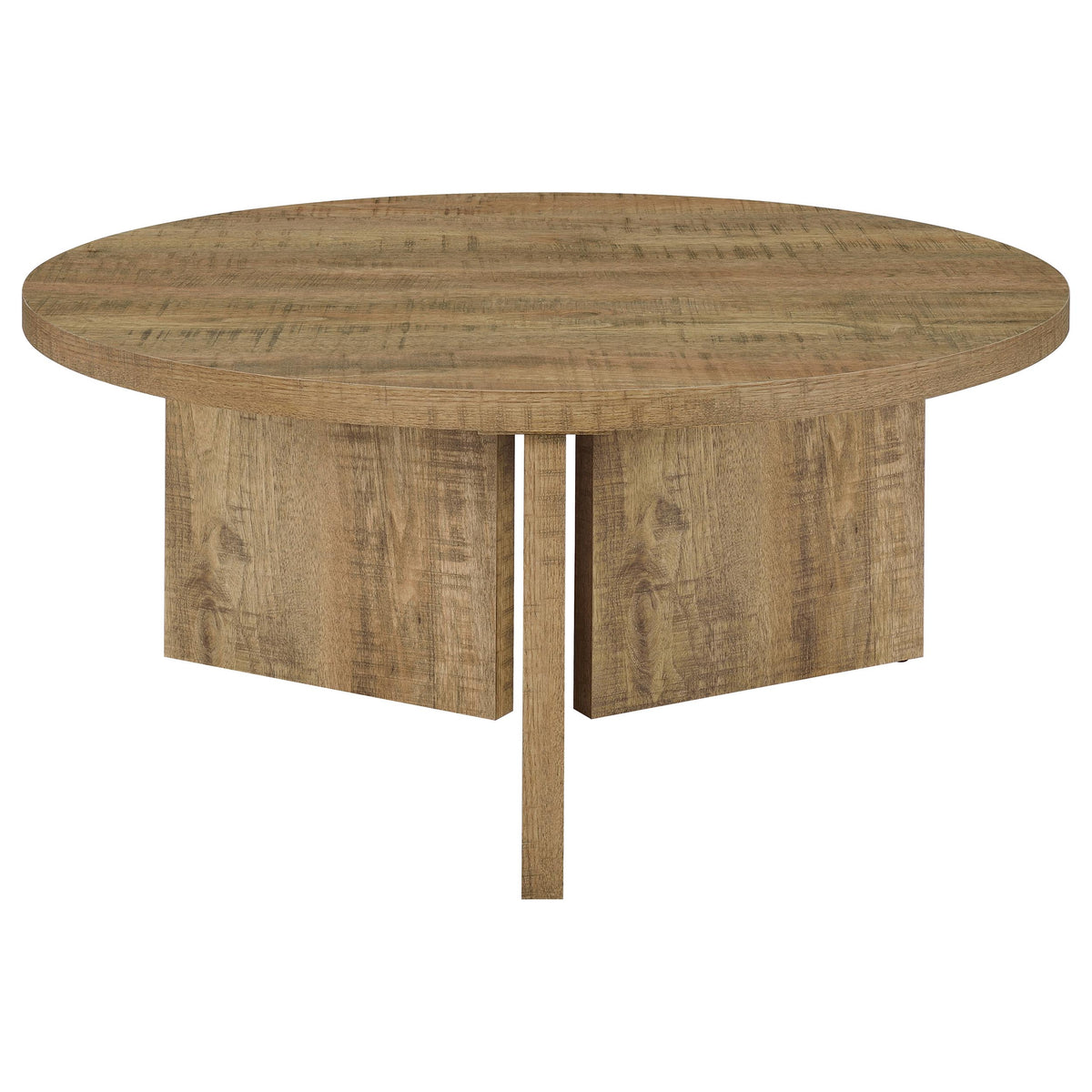 Aragon 2-Piece Round Coffee and End Table Set - Mango