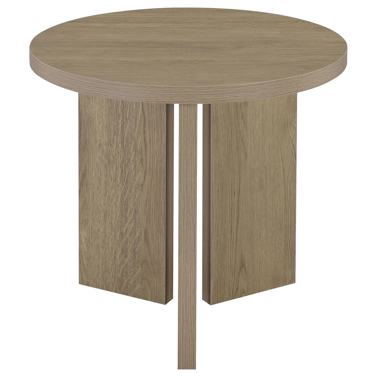 Aragon 2-Piece Round Coffee and End Table Set - Latte