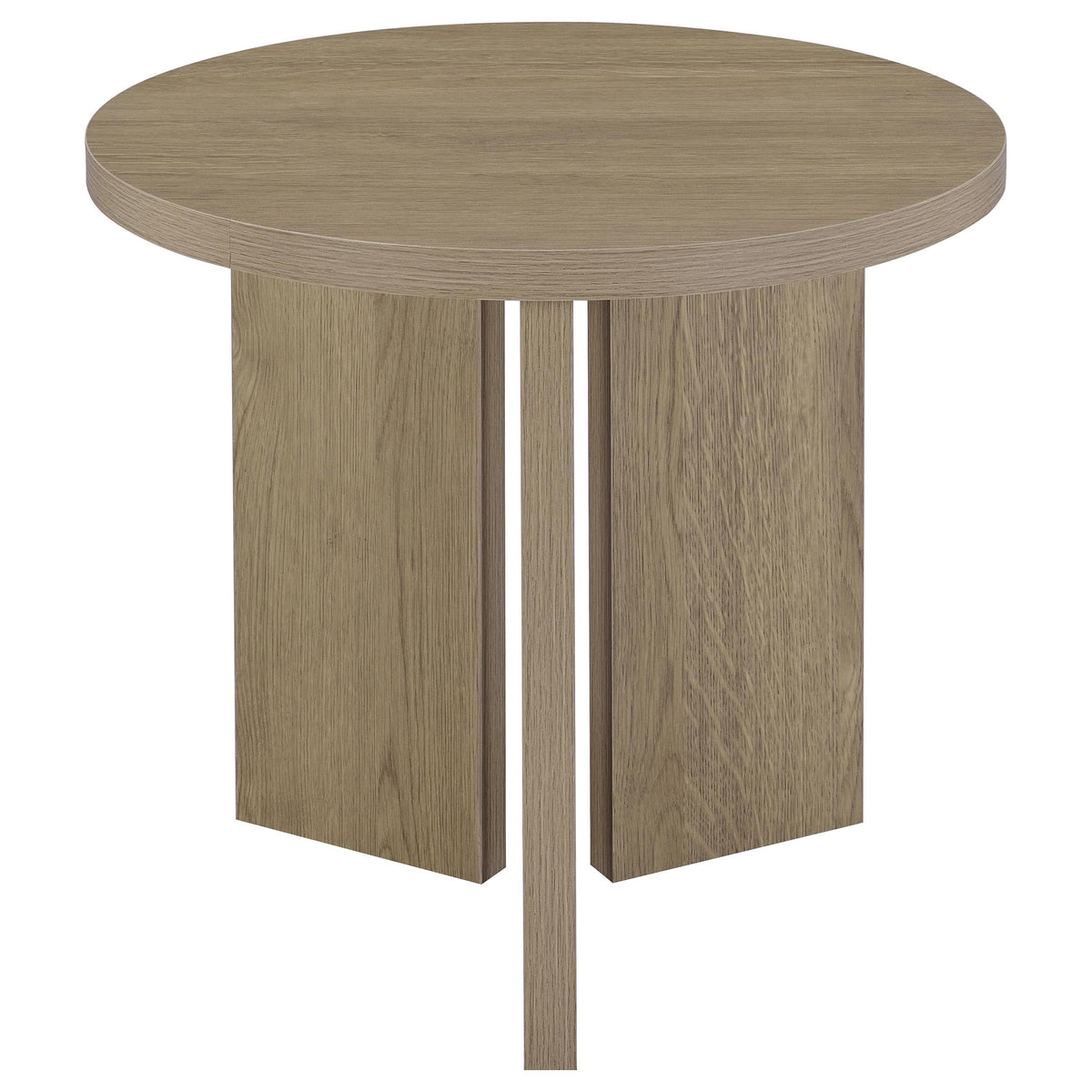 Aragon 2-Piece Round Coffee and End Table Set - Latte