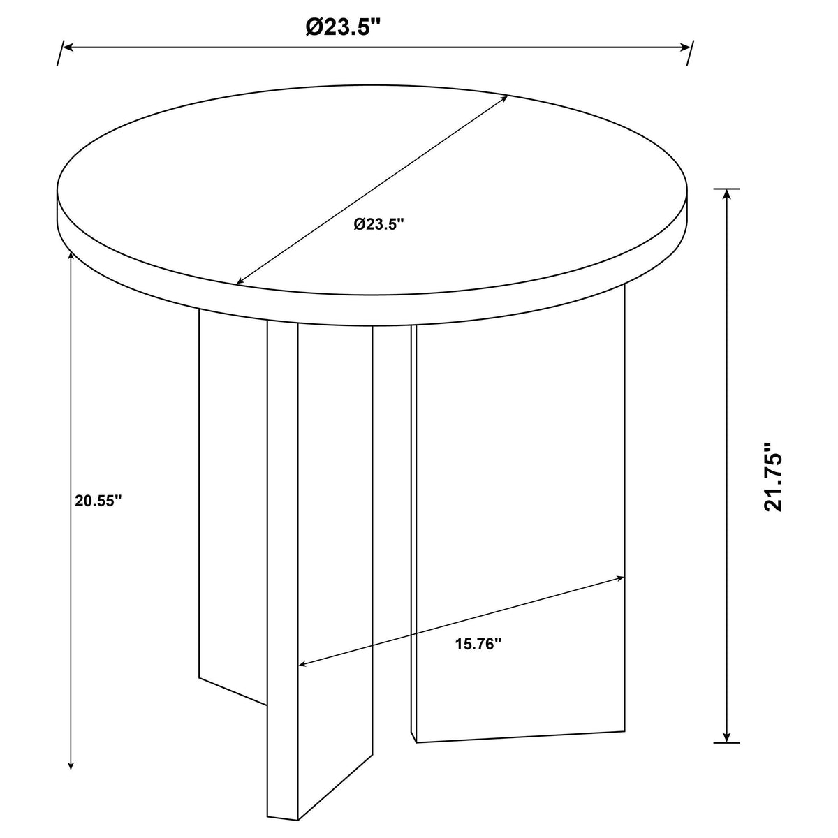 Aragon 2-Piece Round Coffee and End Table Set - Latte