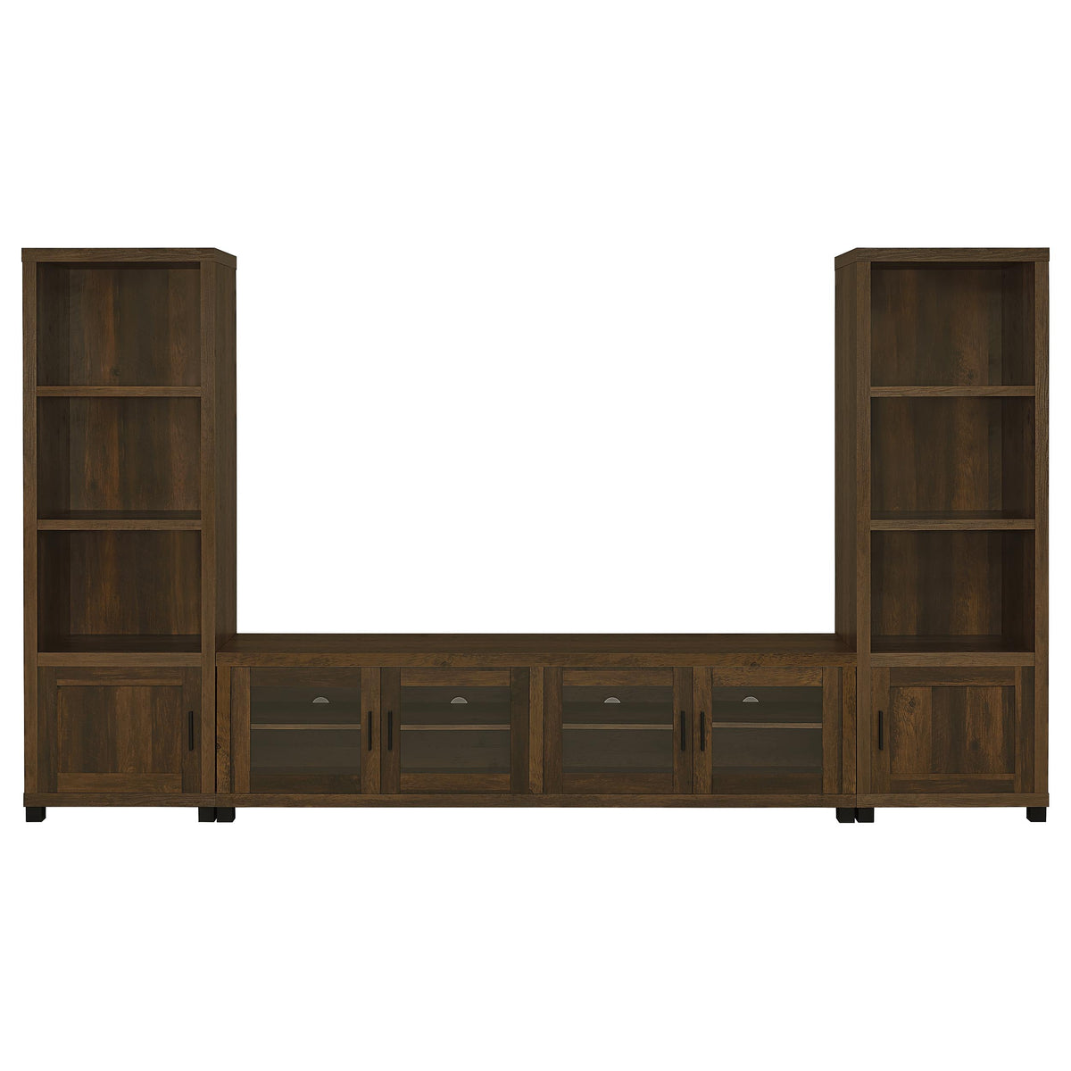 Sachin 3-shelf Engineered Wood Media Tower - Dark Pine