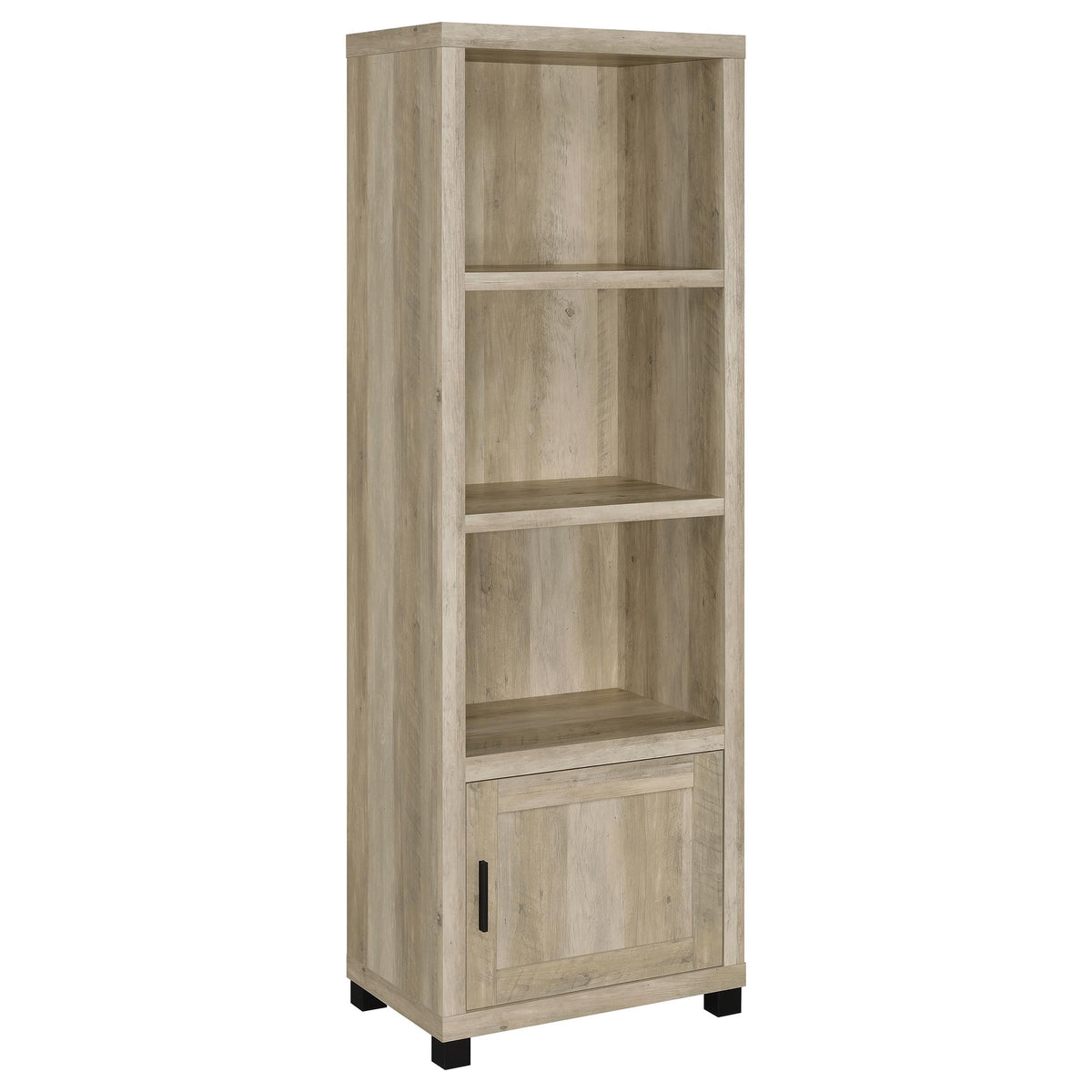 Sachin 3-shelf Engineered Wood Media Tower - Distressed Pine