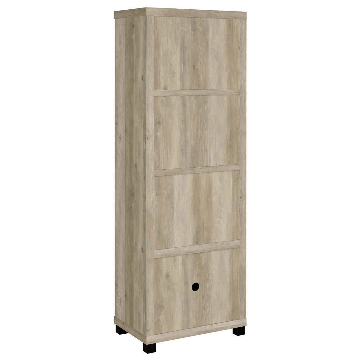 Sachin 3-shelf Engineered Wood Media Tower - Distressed Pine