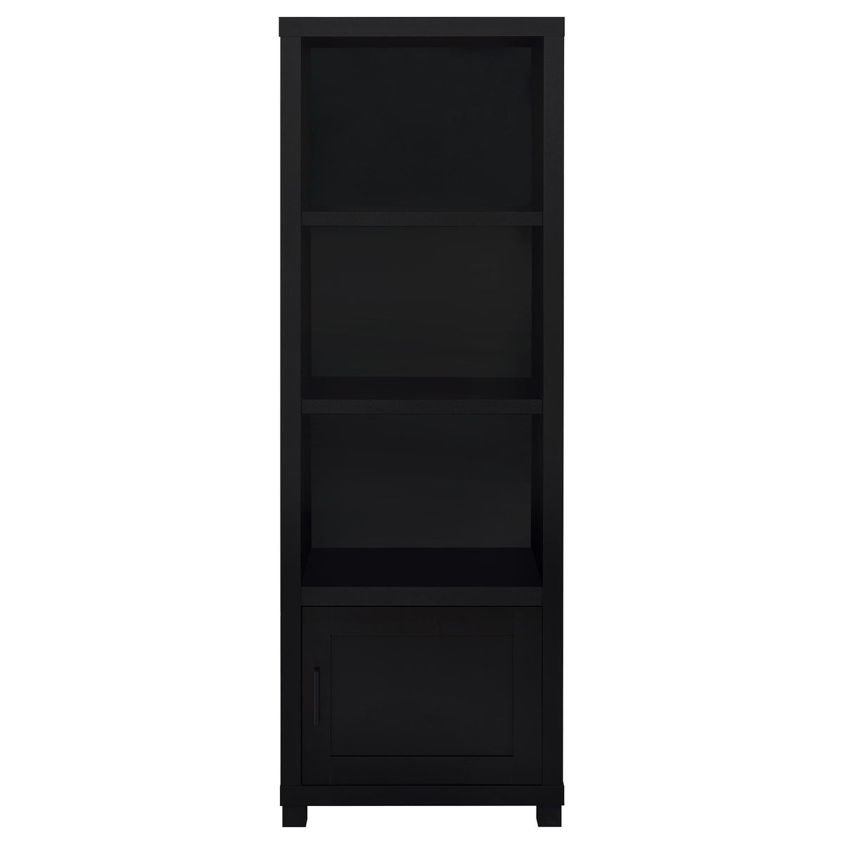 Sachin 3-shelf Engineered Wood Media Tower - Black