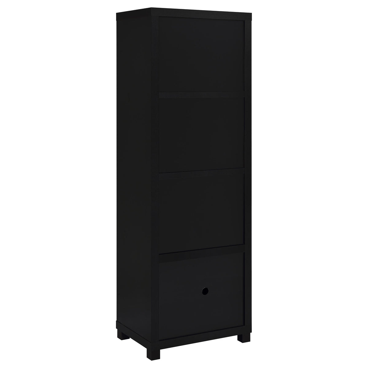 Sachin 3-shelf Engineered Wood Media Tower - Black