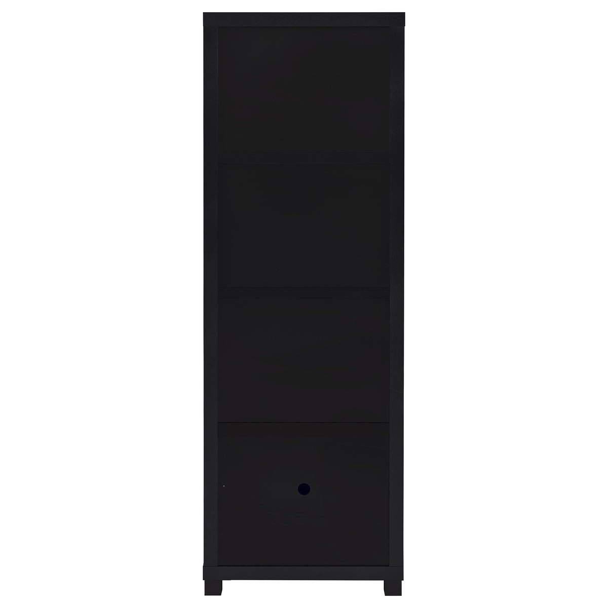 Sachin 3-shelf Engineered Wood Media Tower - Black