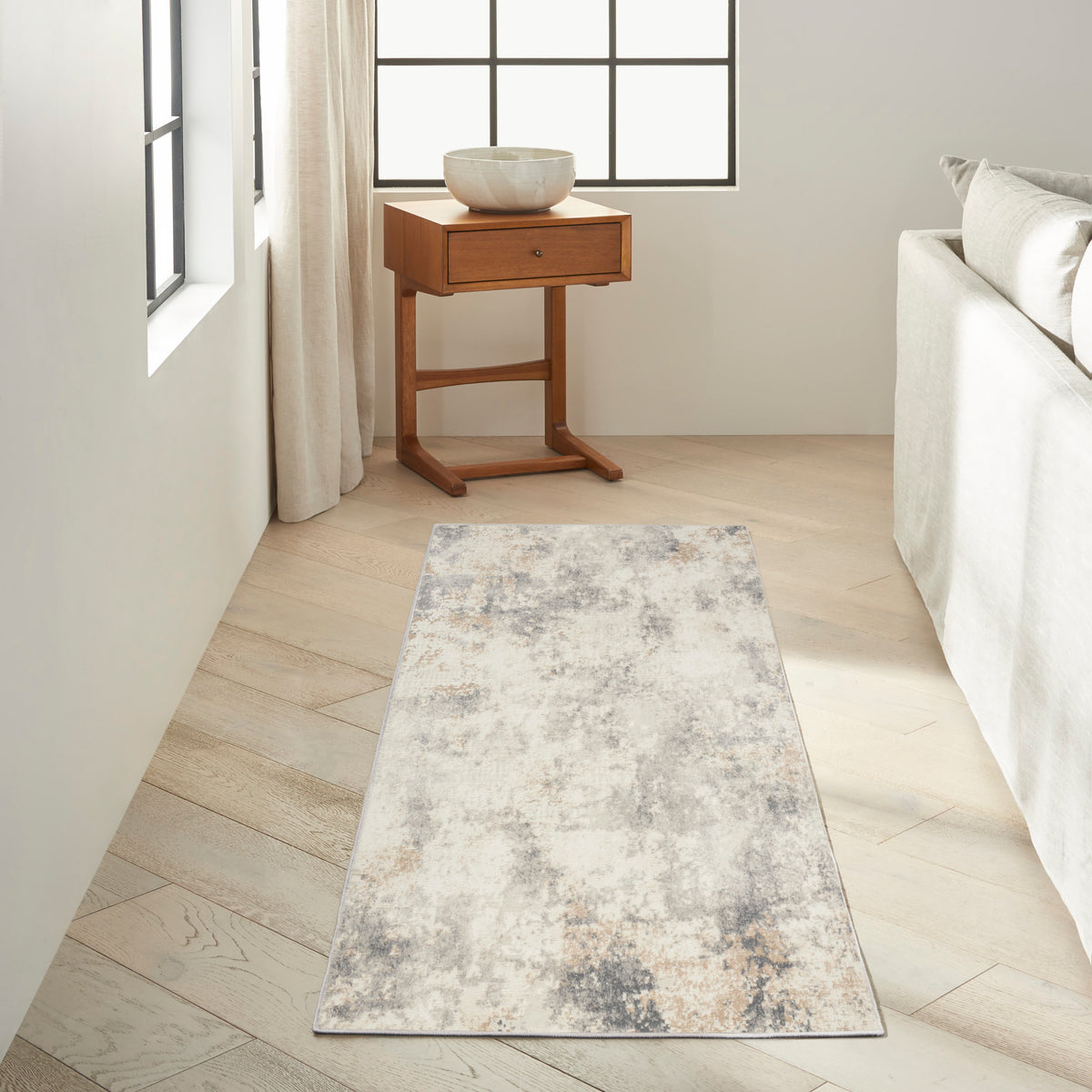 CK005 Enchanting ECH07 Ivory Grey Rug - room scene