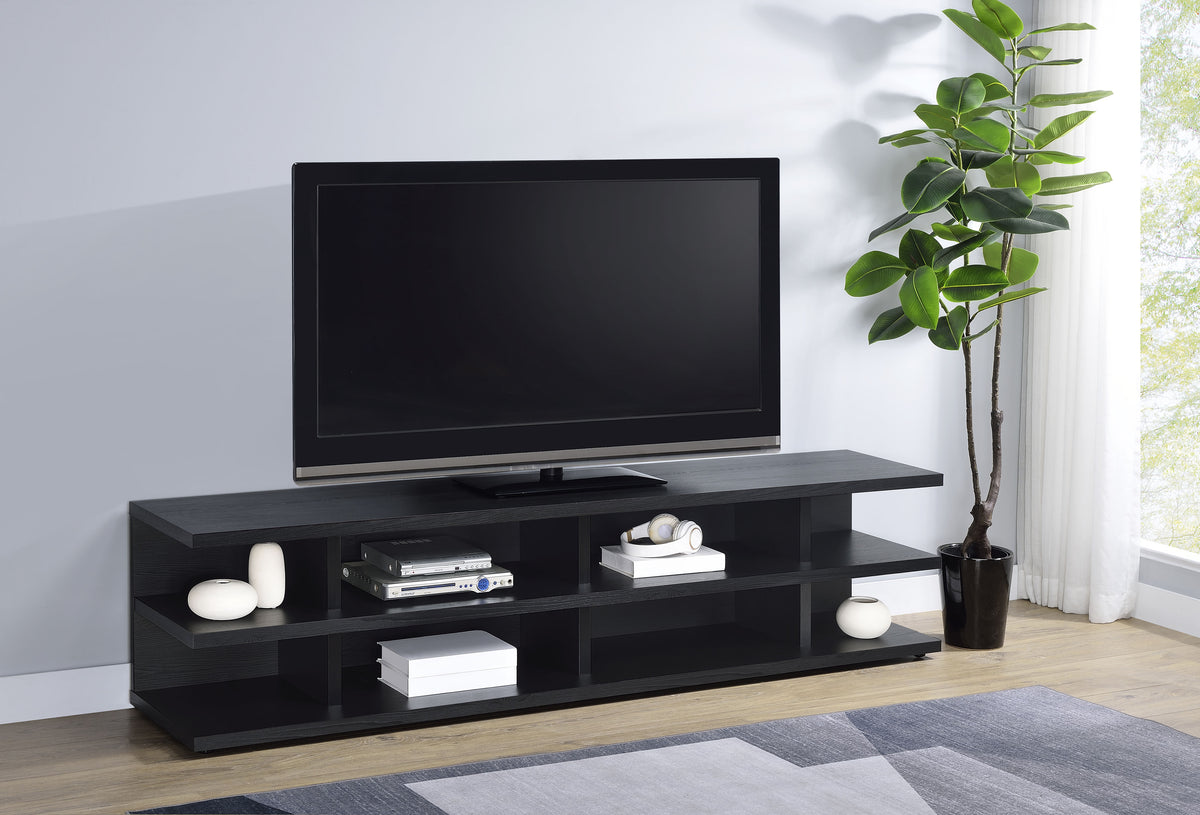 Cartmill 78-inch 2-tier TV Stand Media Console - Black