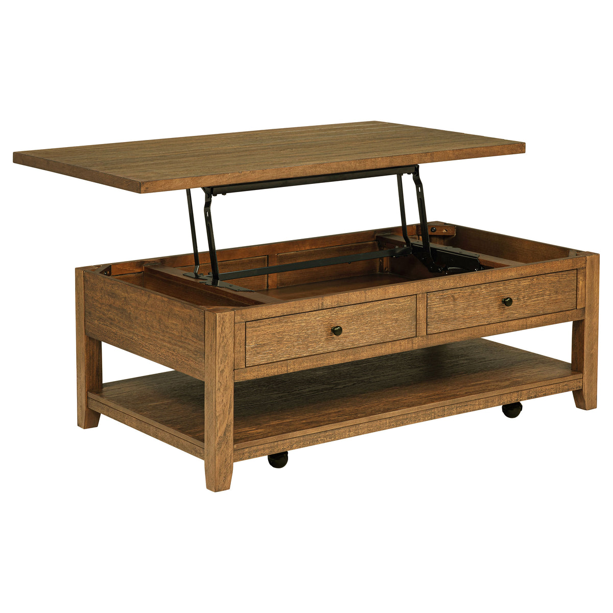 Payne 48-inch Mobile Lift Top Coffee Table Distressed - Distressed Brown