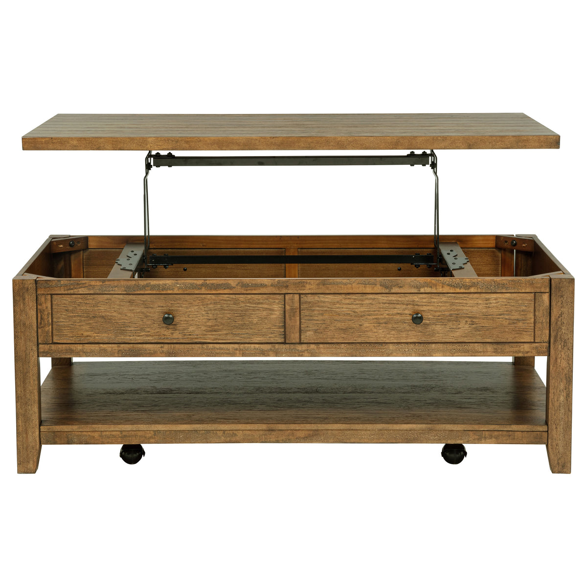 Payne 48-inch Mobile Lift Top Coffee Table Distressed - Distressed Brown