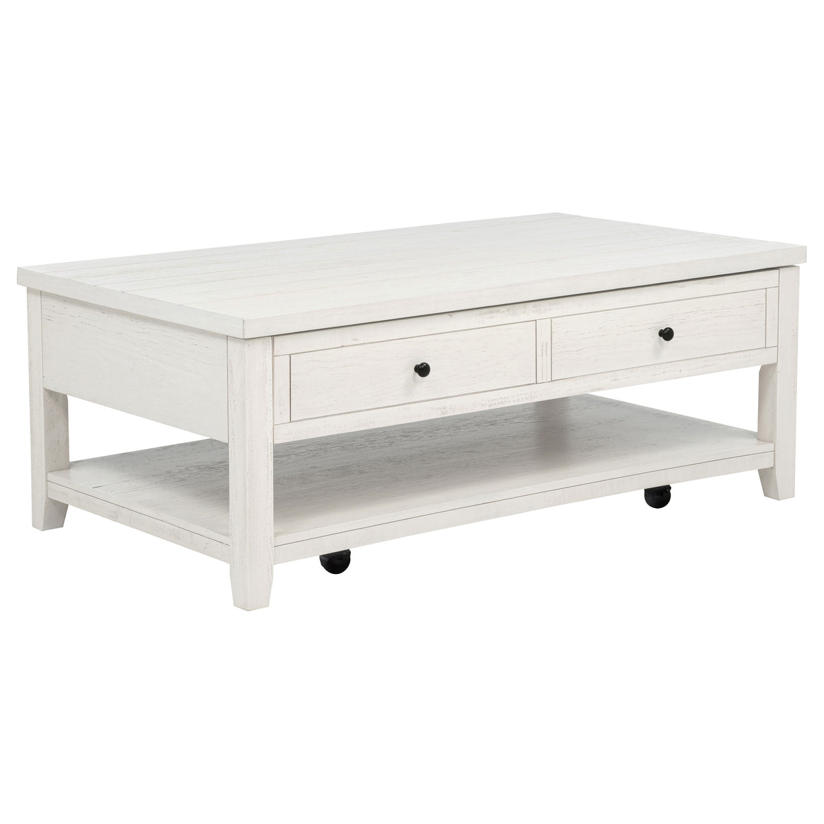Payne 48-inch Mobile Lift Top Coffee Table Distressed - Distressed White