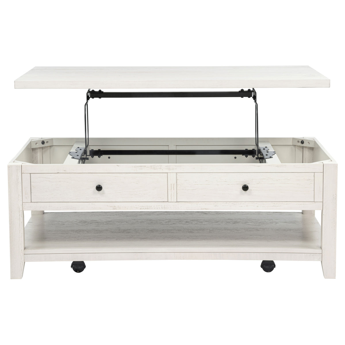 Payne 48-inch Mobile Lift Top Coffee Table Distressed - Distressed White