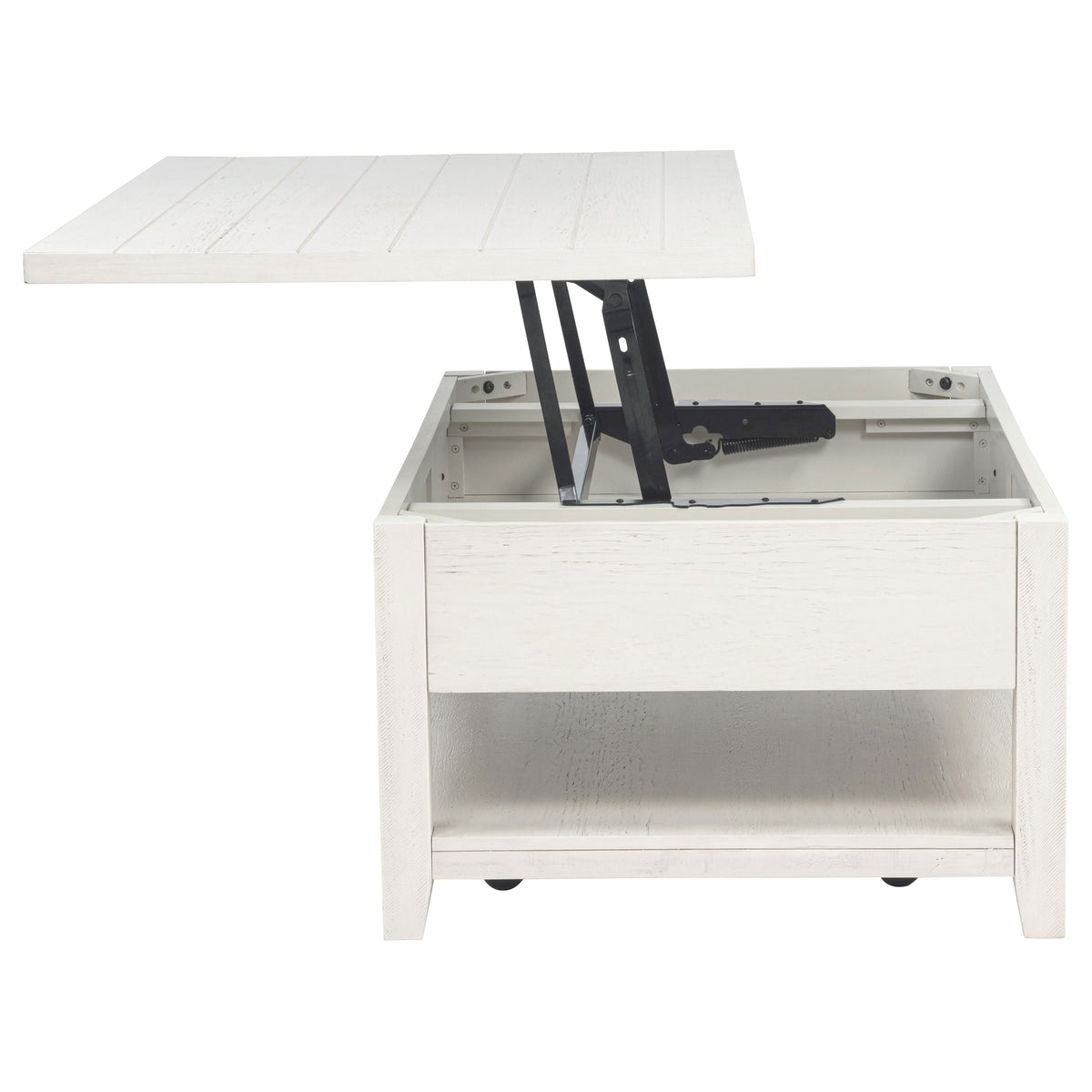 Payne 48-inch Mobile Lift Top Coffee Table Distressed - Distressed White