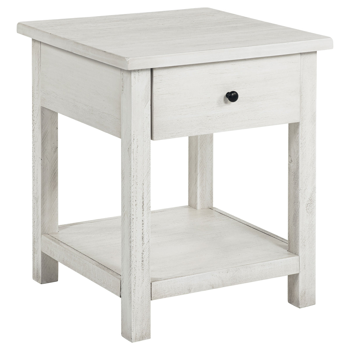 Payne 2-piece Coffee and 1-drawer End Table Set - Distressed White