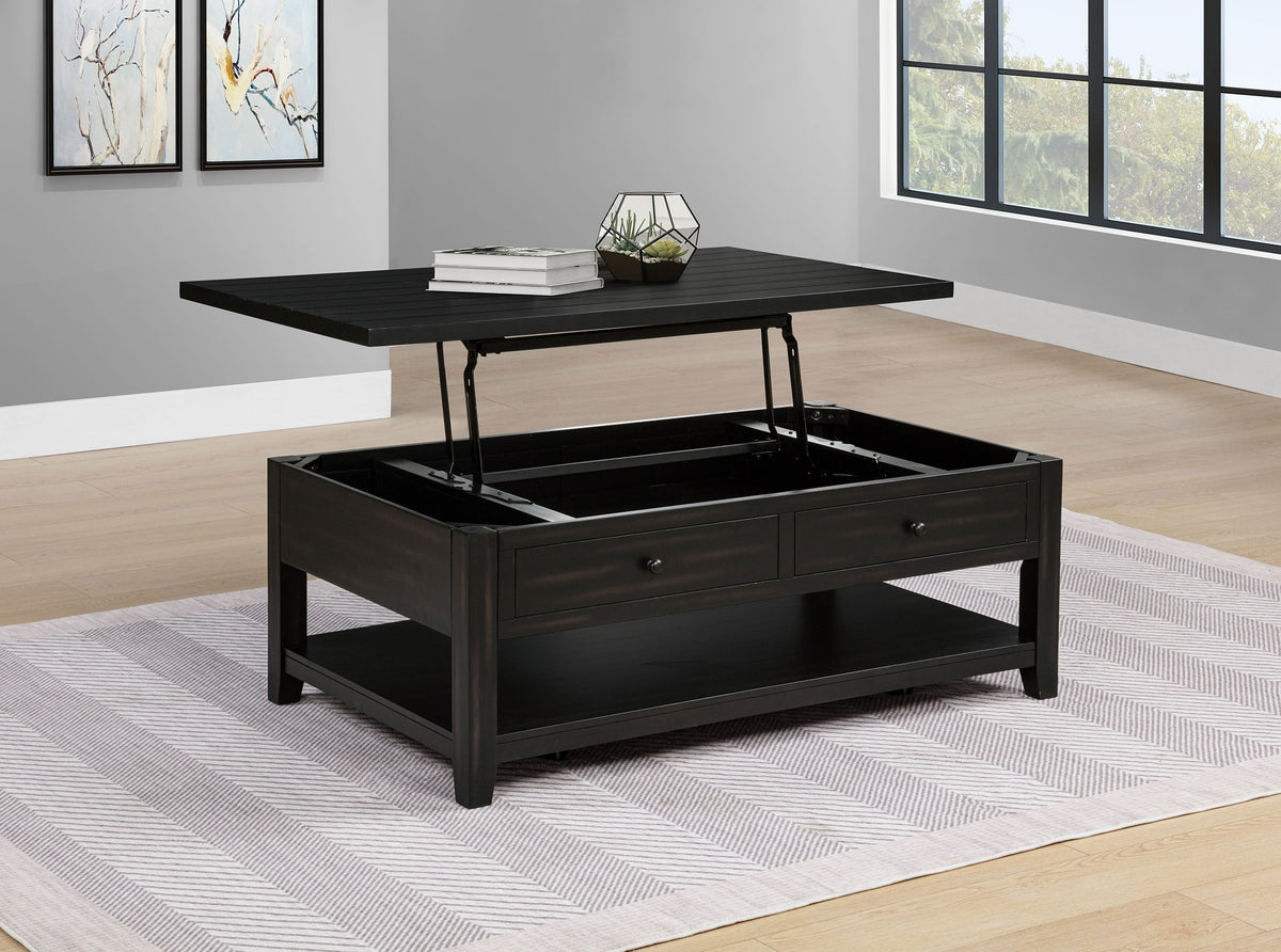 Payne 48-inch Mobile Lift Top Coffee Table Distressed - Distressed Java