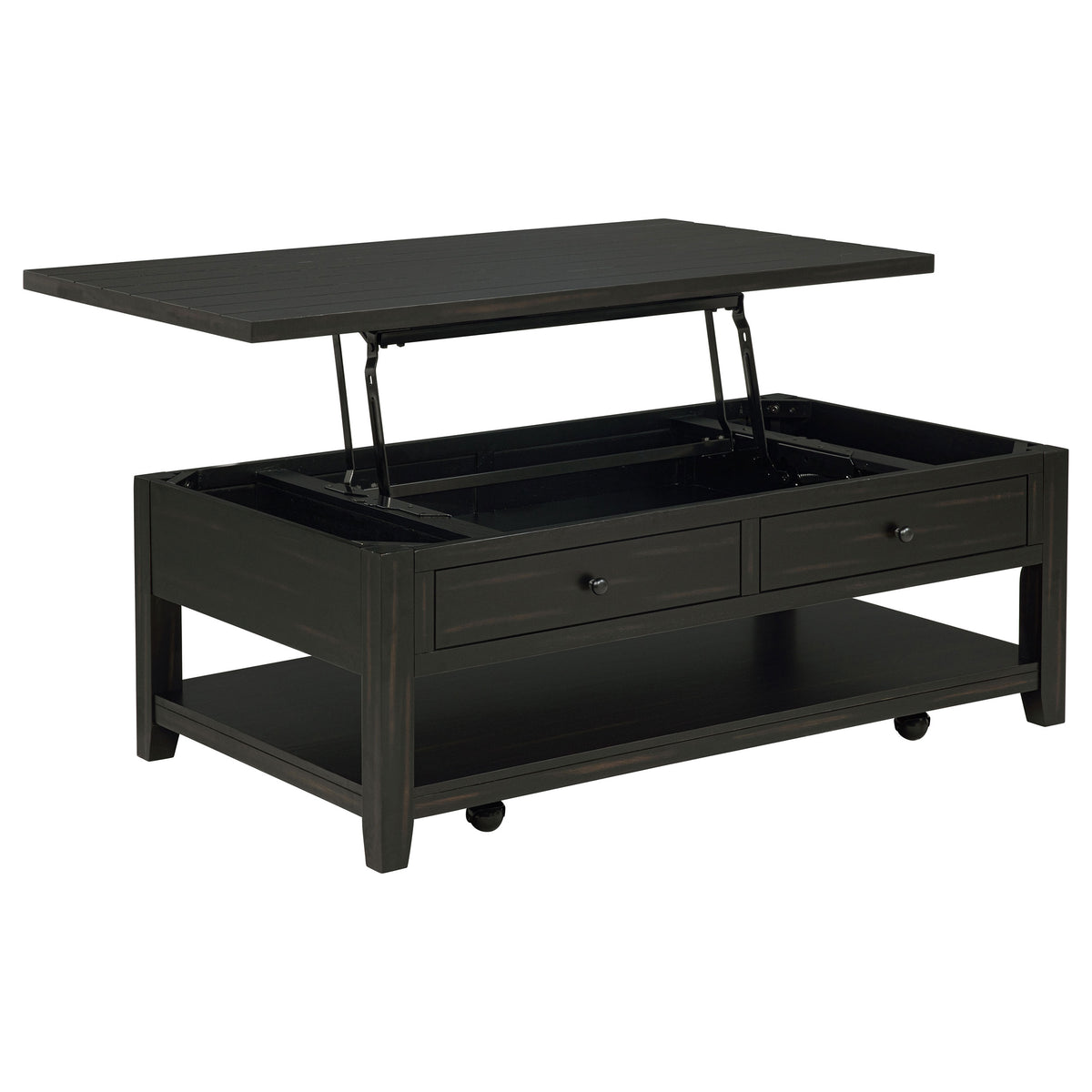 Payne 48-inch Mobile Lift Top Coffee Table Distressed - Distressed Java