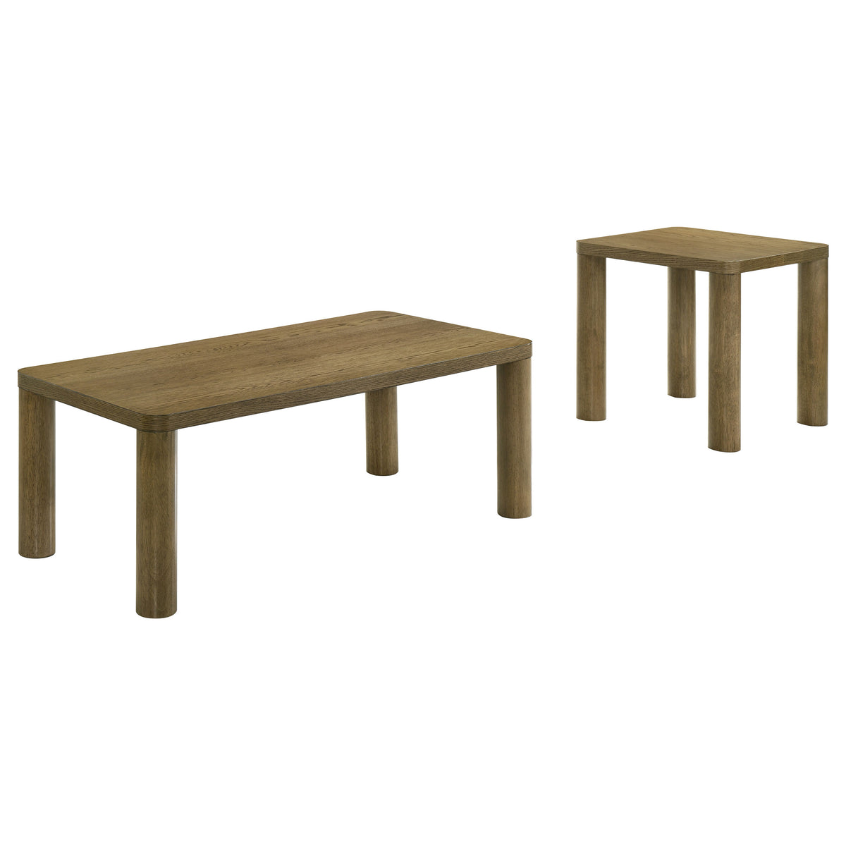Castlewood 2-piece Cocktail Coffee Table Set Oak - Brown Oak