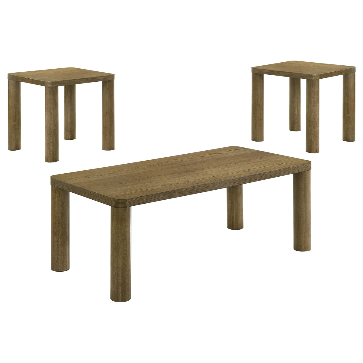 Castlewood 3-piece Cocktail Coffee Table Set Oak - Brown Oak