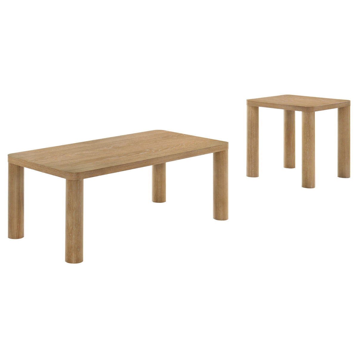 Castlewood 2-piece Cocktail Coffee Table Set Oak - Light Oak