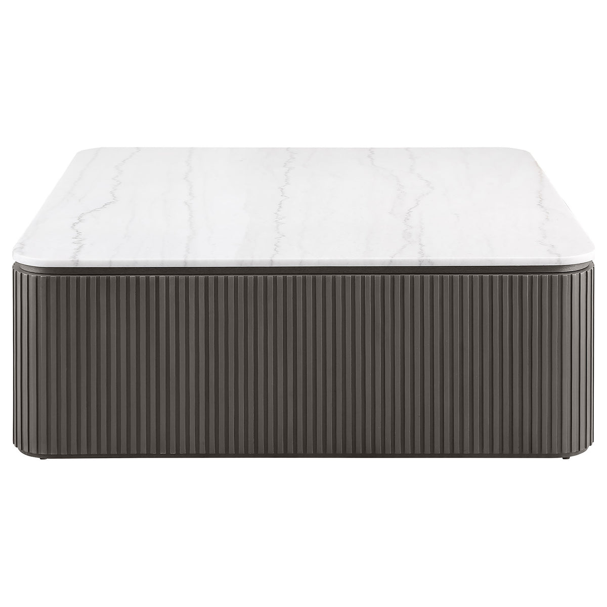 Lior Square Marble Top Coffee Table Charcoal