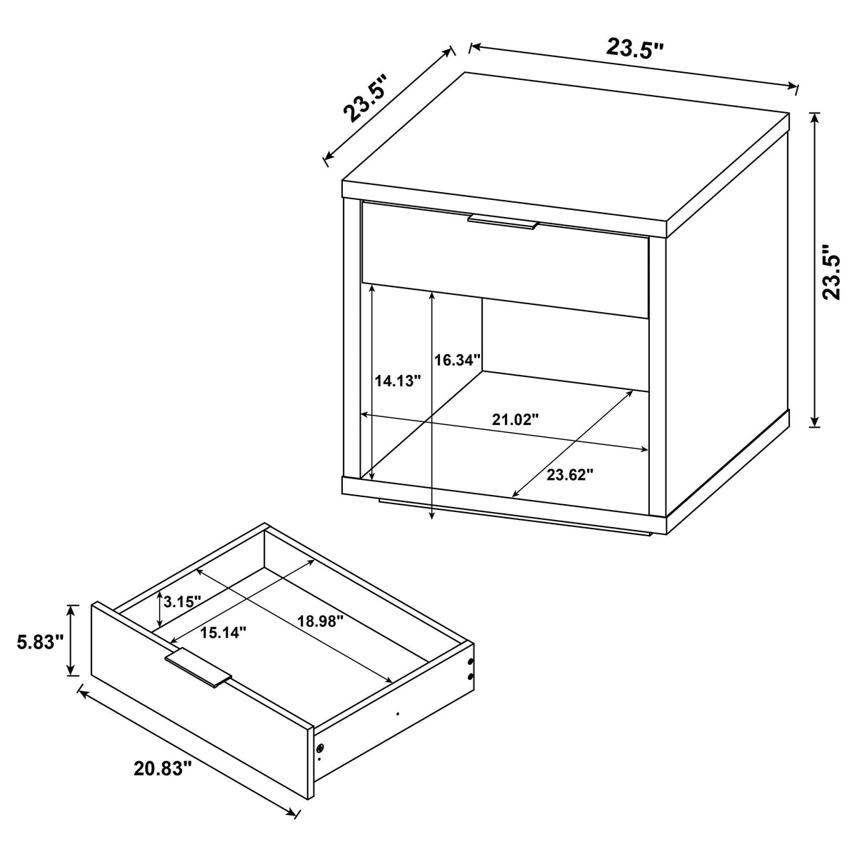 Ingram 3-Piece Coffee and End Table Set with Storage Latte