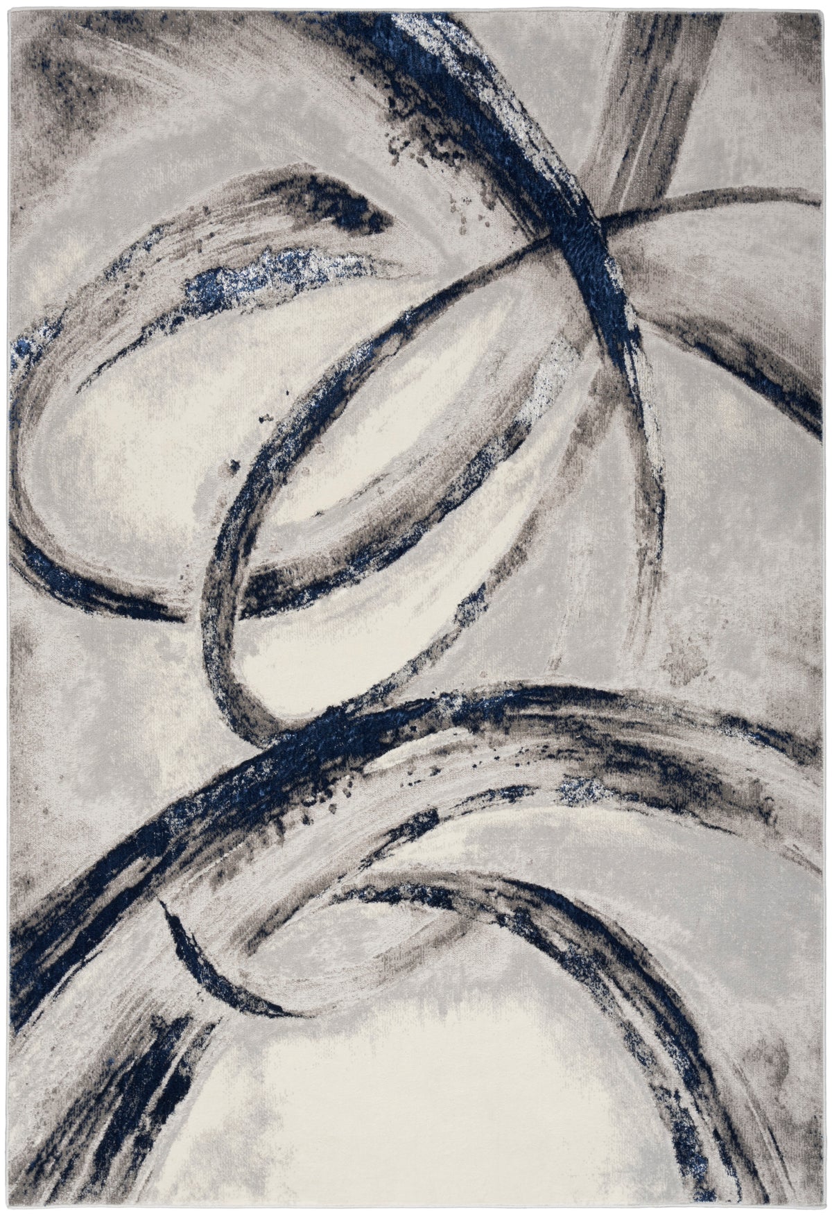 Splash BSK02 Grey Navy Rug - Rectangle