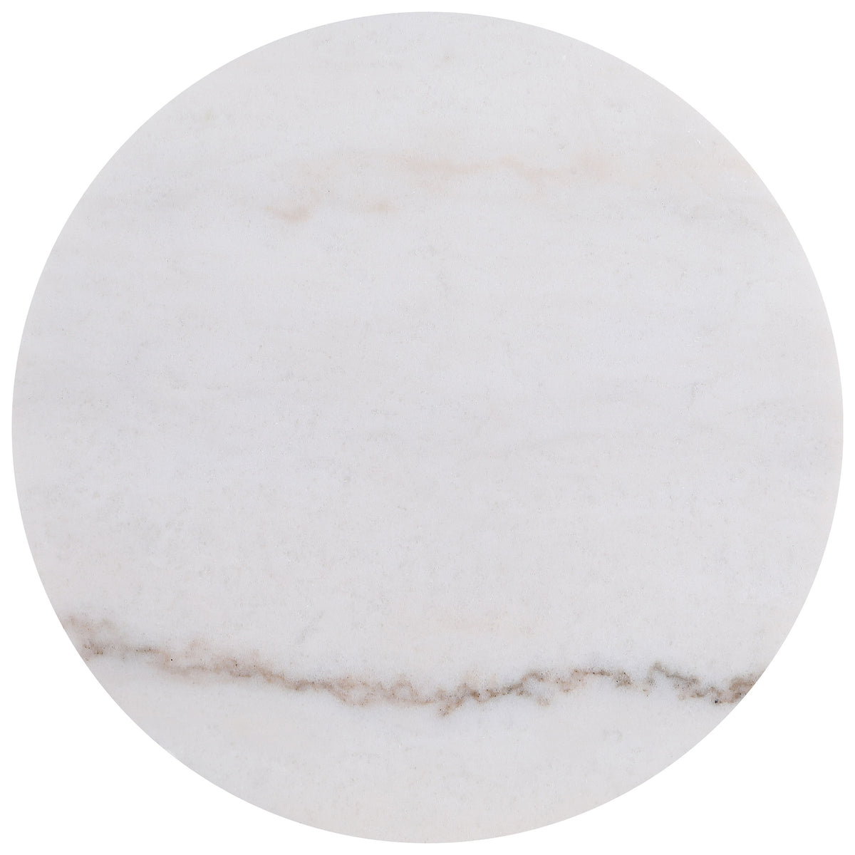 Jason 2-piece Round White Marble Coffee Table Set - Honey Brown