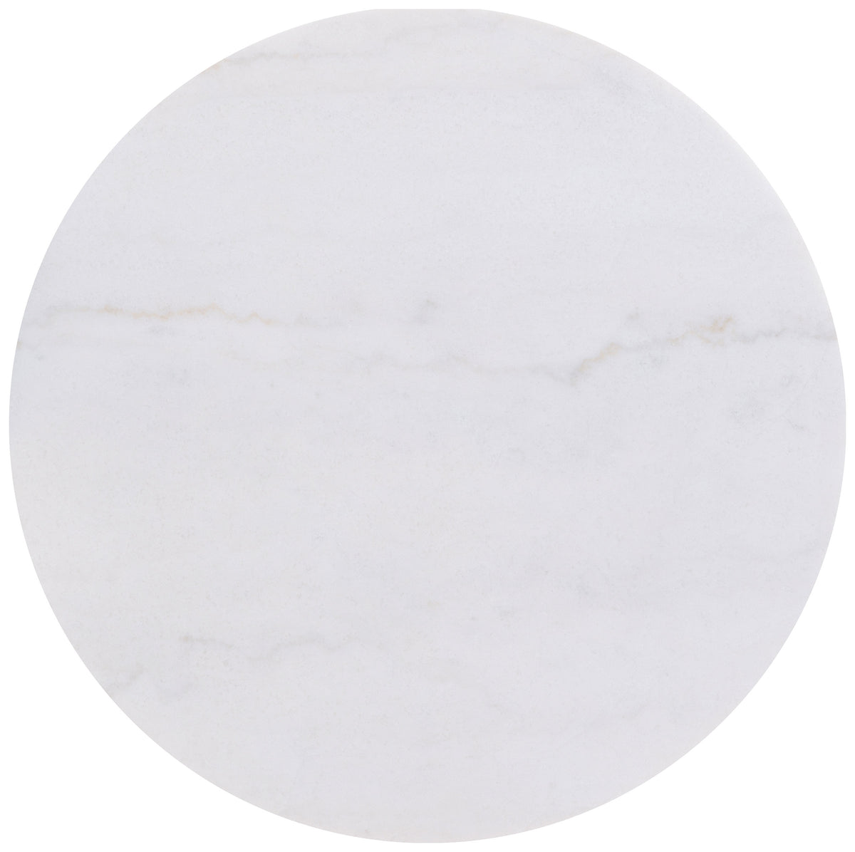 Jason Round White Marble Top Coffee Table - Honey Brown