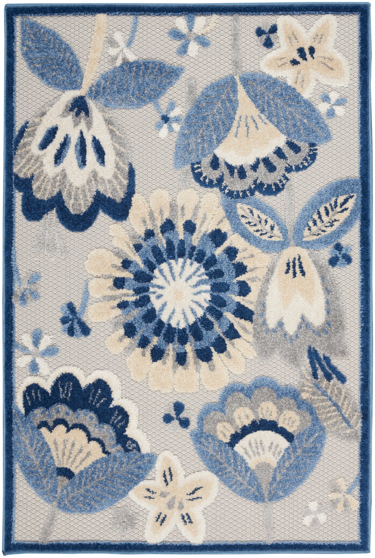Aloha ALH25 Blue Grey Rug - Rectangle