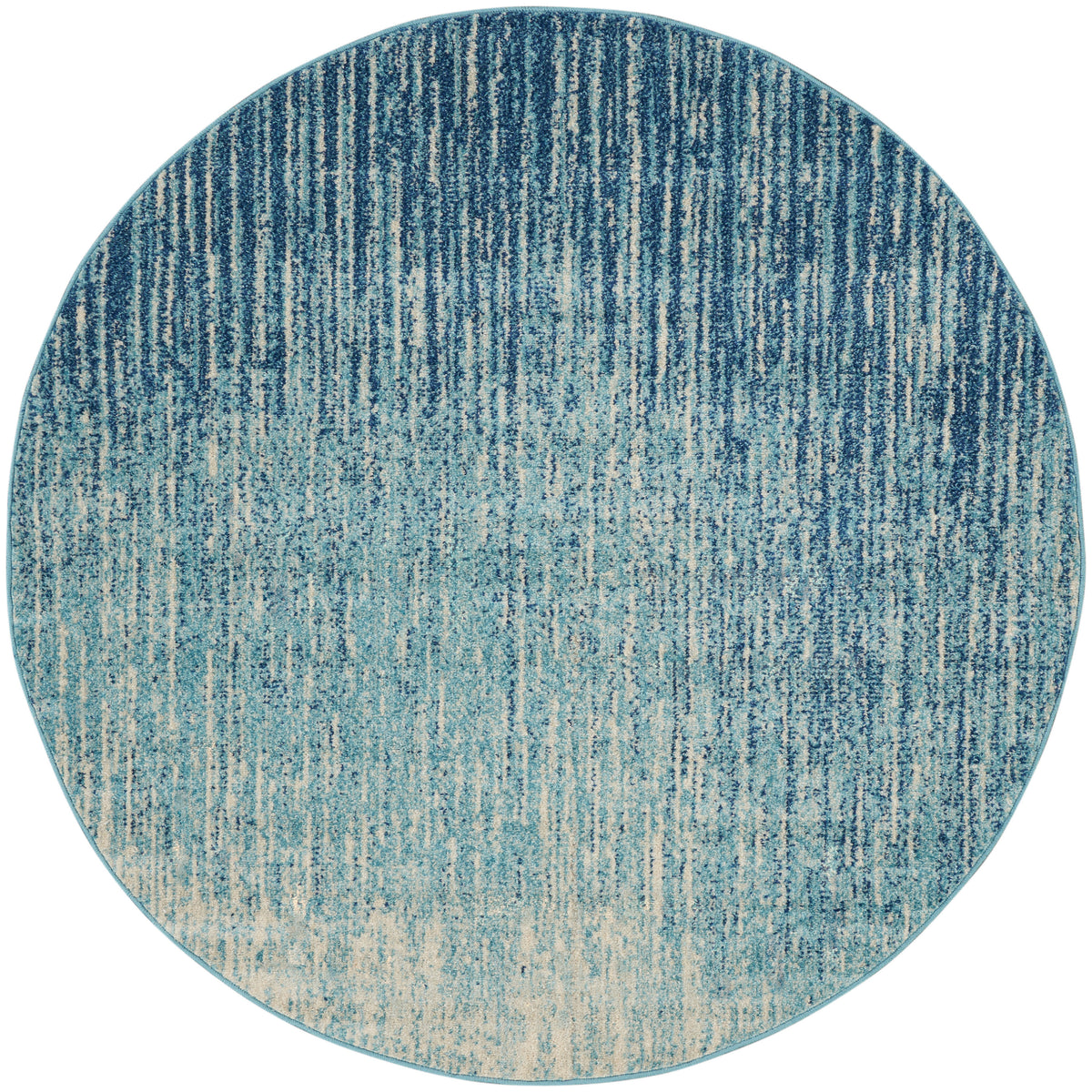 Passion PSN09 Navy Light Blue Rug - Round