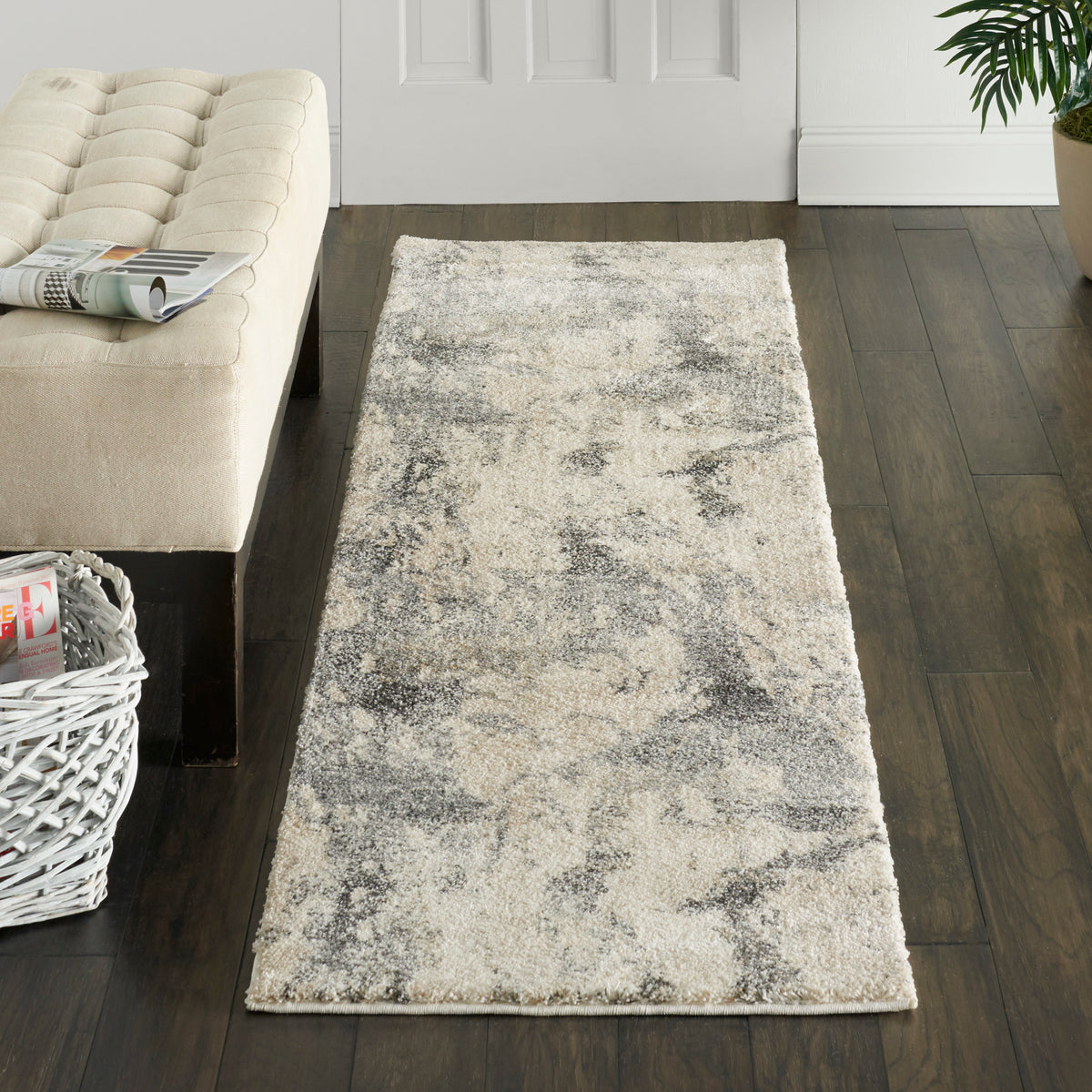 Fusion FSS16 Cream Grey Rug - room scene