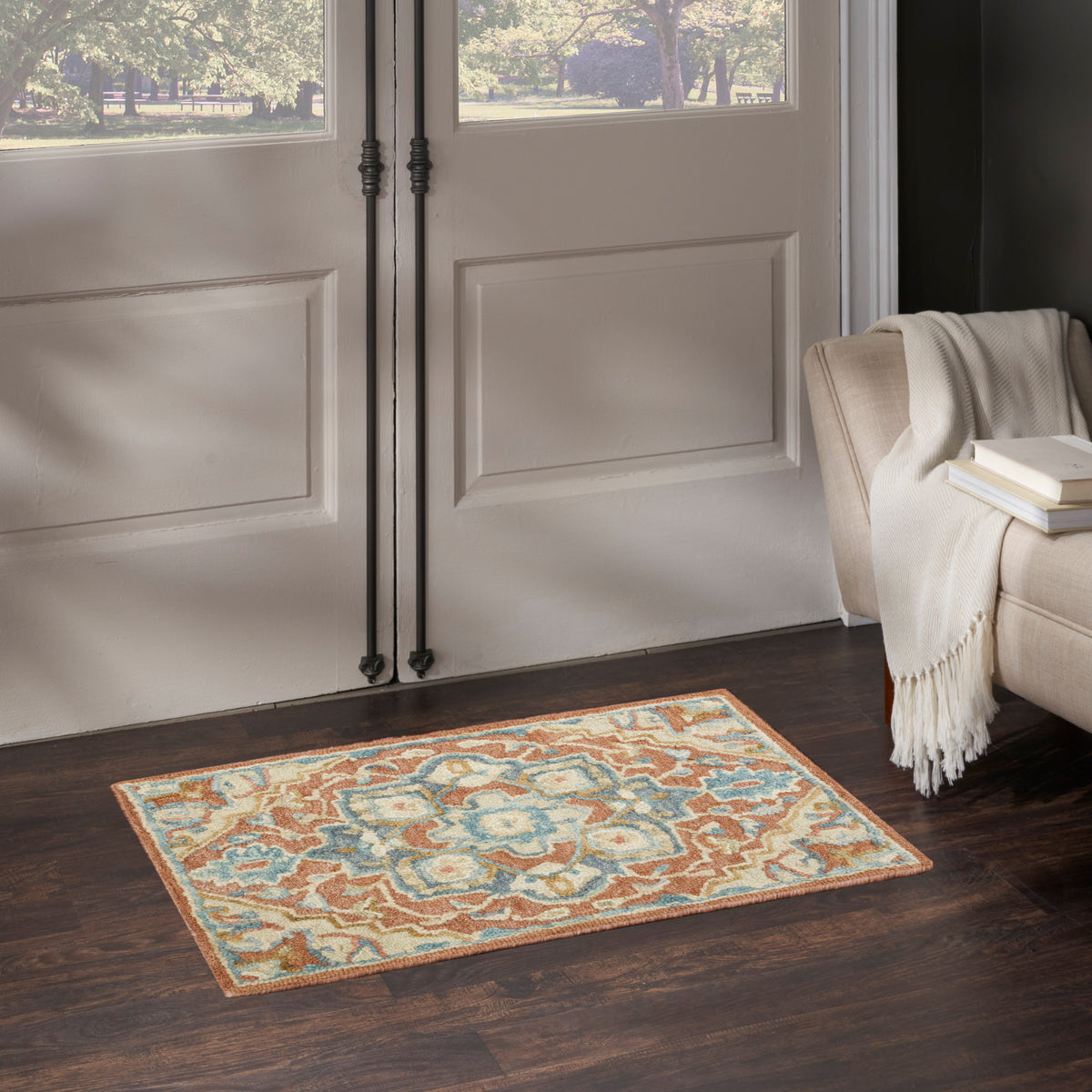 Maison MSO06 Rust Ivory Rug - room scene