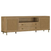 Arini Rattan Cane 2-door TV Stand Media Console - Sand Wash