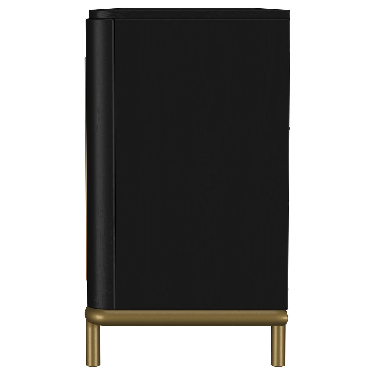 Arini Rattan Cane 2-door TV Stand Media Console - Black