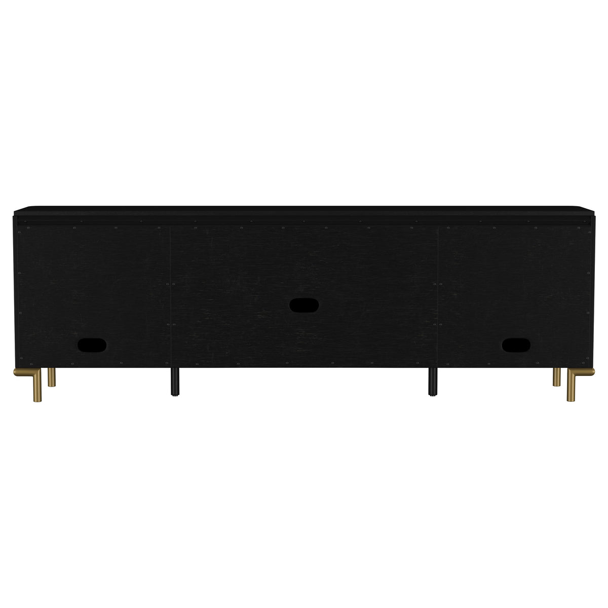 Arini Rattan Cane 2-door TV Stand Media Console - Black