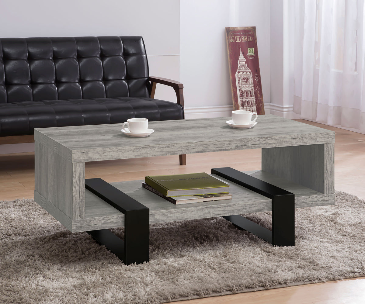 Dinard Engineered Wood Cocktail Coffee Table - Grey Driftwood