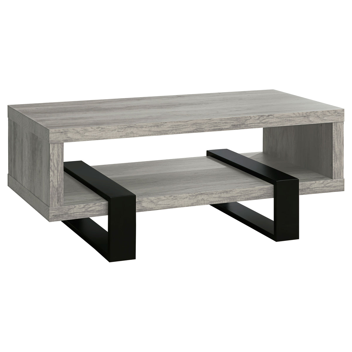 Dinard Engineered Wood Cocktail Coffee Table - Grey Driftwood